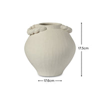 Outlet - Bayswater 18cm Ceramic Vase with Handles - Beige