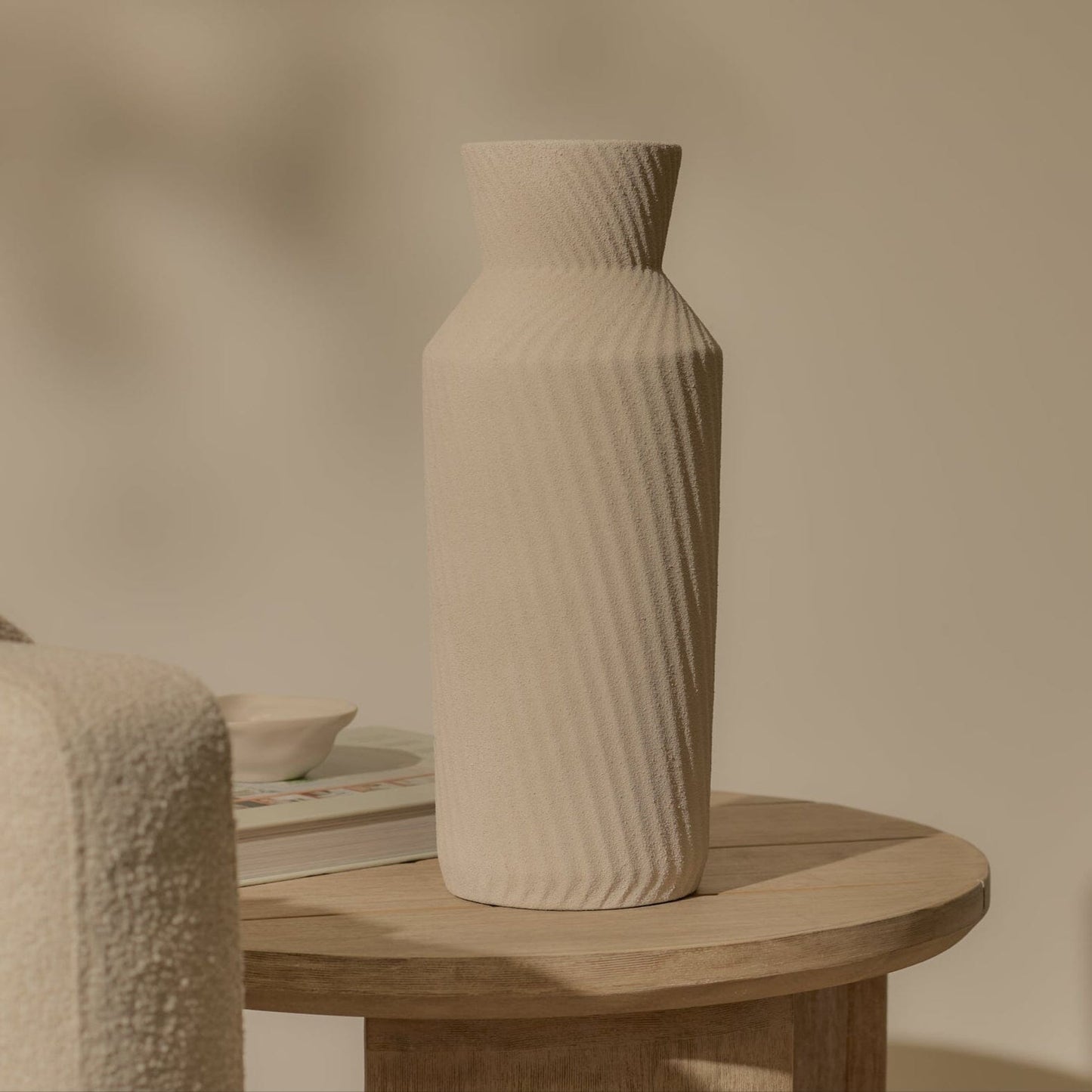 Outlet - Bayswater 35cm Ceramic Vase - Beige