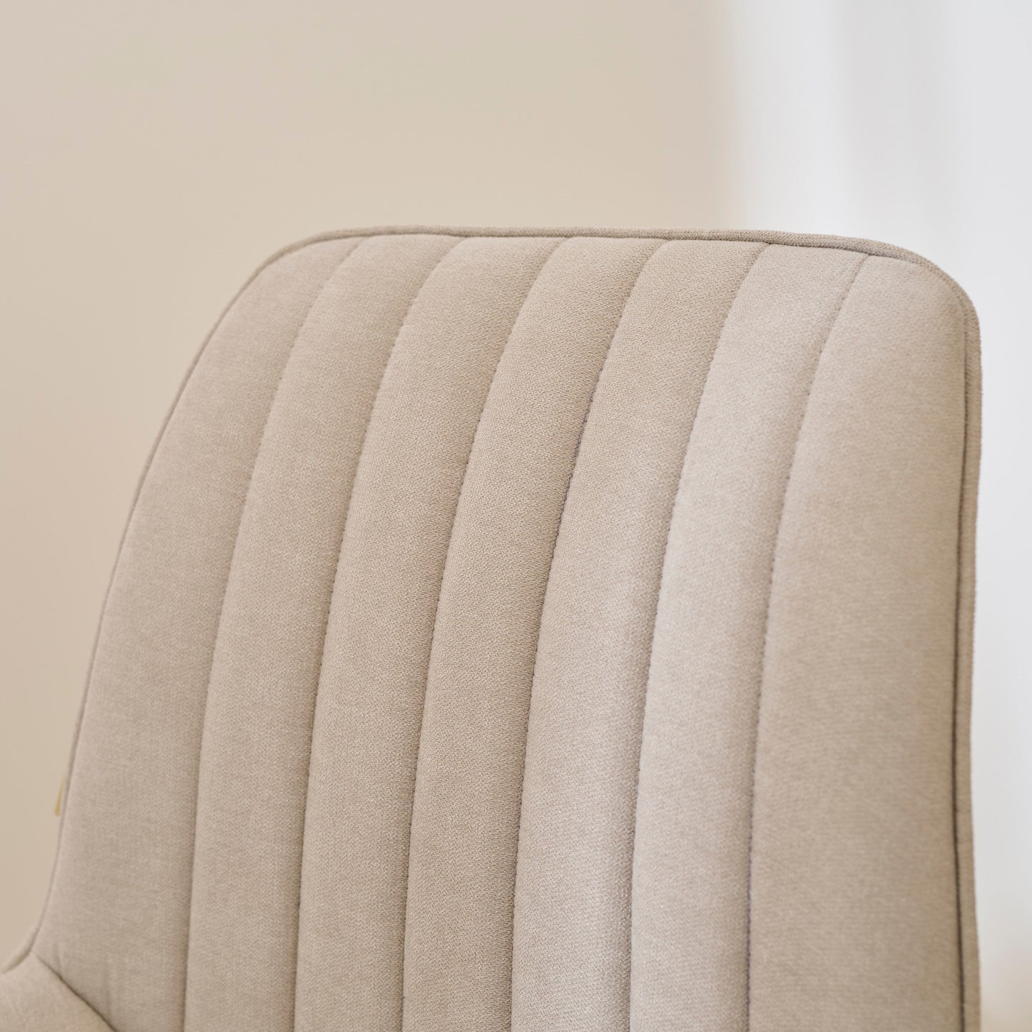Bella Soft Beige Bar Stool - Whitewash Legs
