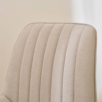 Bella Soft Beige Bar Stool - Whitewash Legs