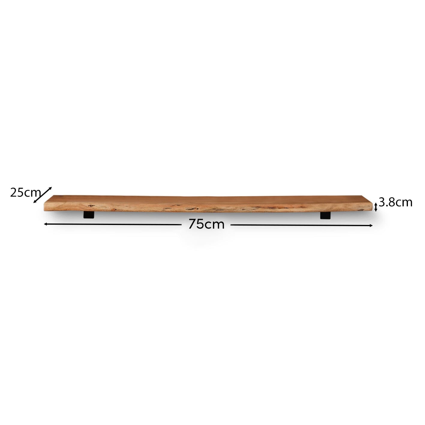 Outlet - Bosco 75cm Wall Shelf - Natural Acacia