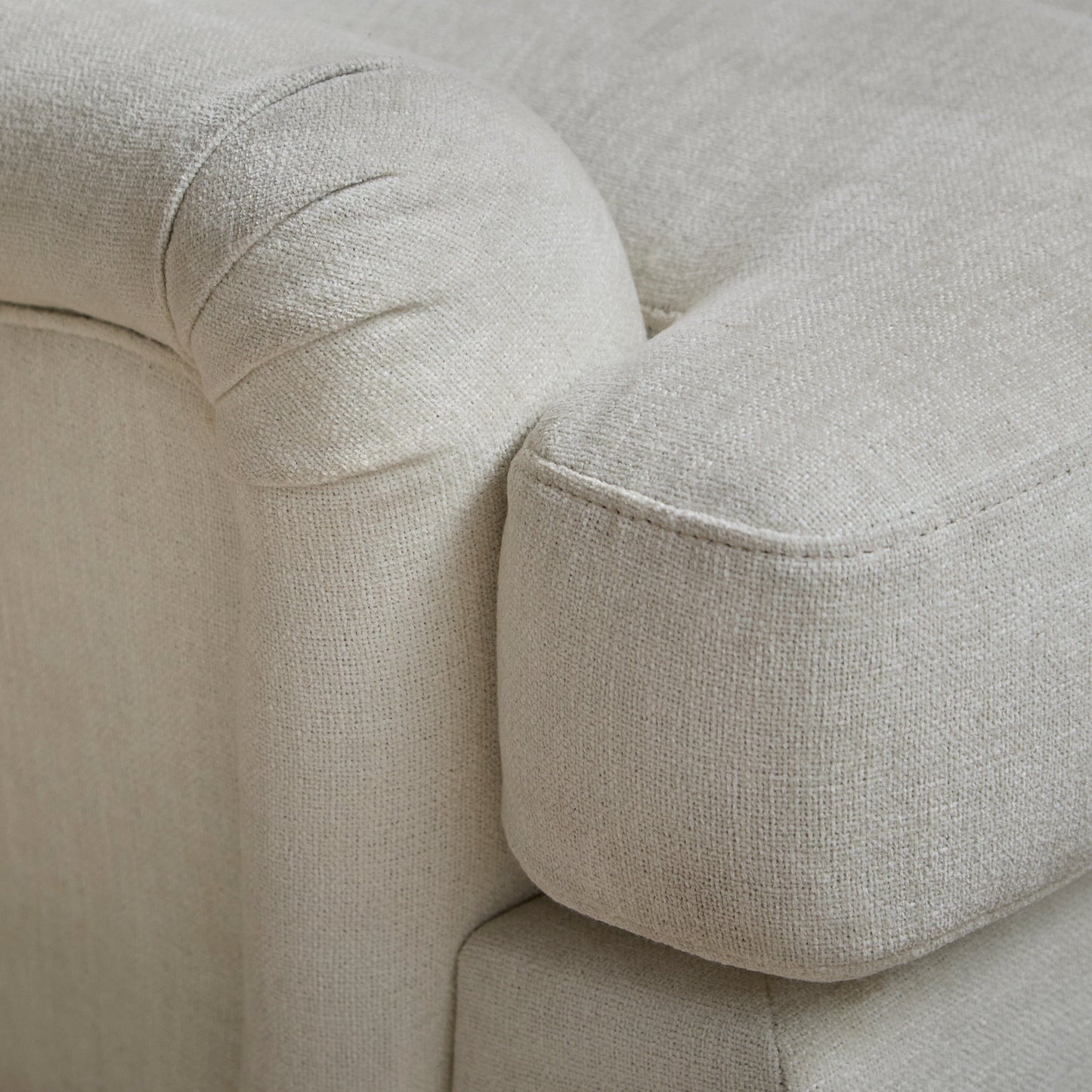 Outlet - Brea Oyster White Armchair - Whitewash Oak Legs
