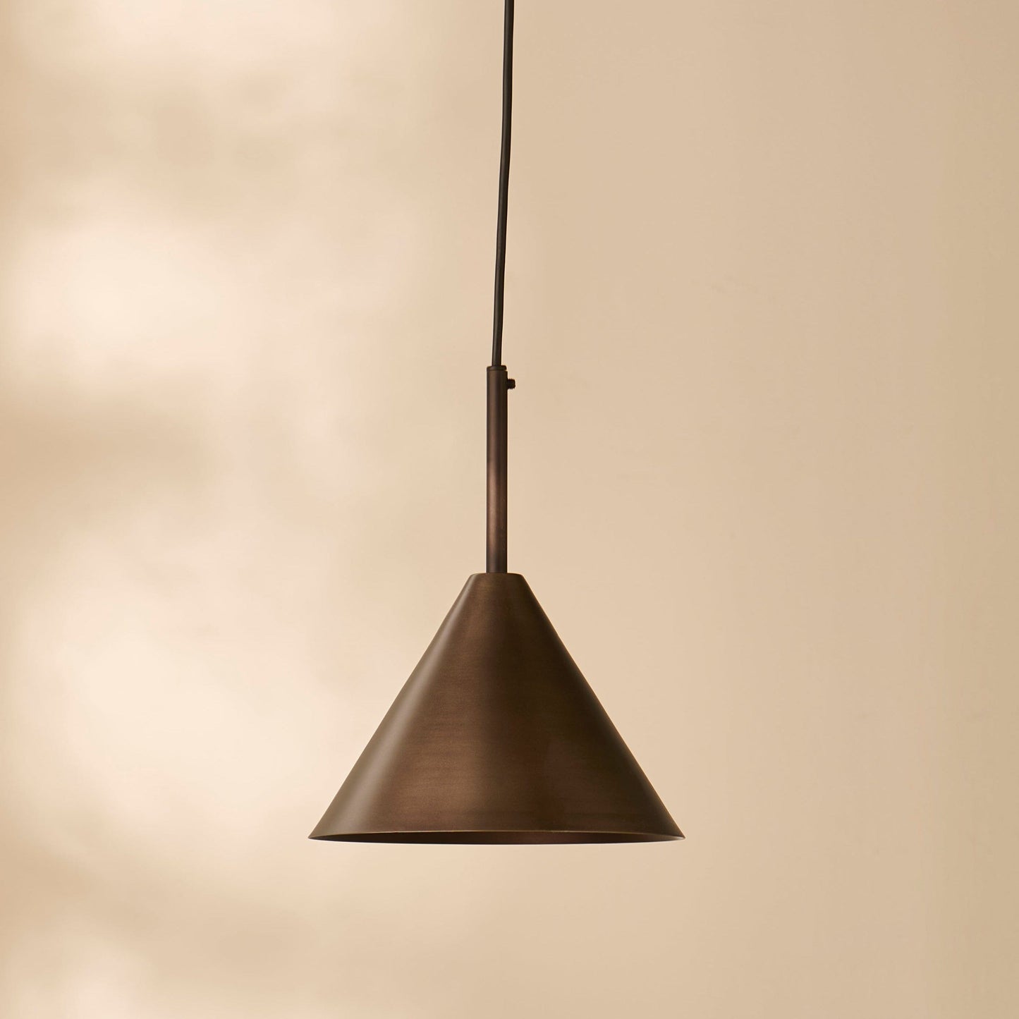 Outlet - Brockhill Small Metal Pendant Light - Bronze