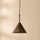 Outlet - Brockhill Small Metal Pendant Light - Bronze