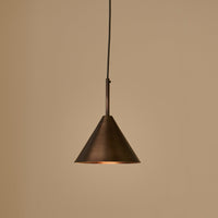 Outlet - Brockhill Small Metal Pendant Light - Bronze