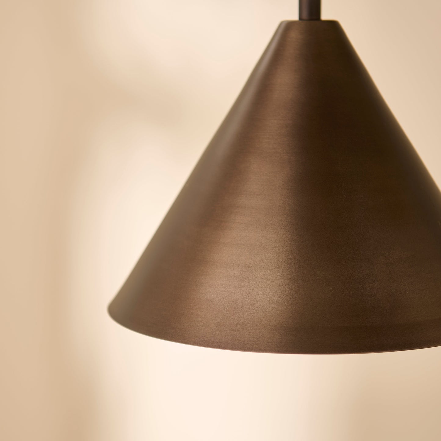 Outlet - Brockhill Small Metal Pendant Light - Bronze