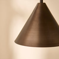 Outlet - Brockhill Small Metal Pendant Light - Bronze