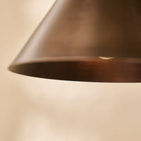 Outlet - Brockhill Small Metal Pendant Light - Bronze