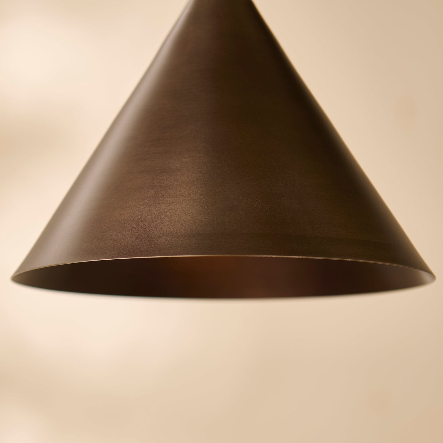 Outlet - Brockhill Small Metal Pendant Light - Bronze