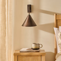 Outlet - Brockhill Large Metal Wall Light - Bronze