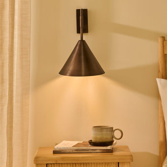 compare product Outlet - Brockhill Large Metal Wall Light - Bronze