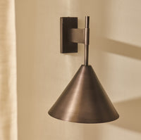 Outlet - Brockhill Large Metal Wall Light - Bronze