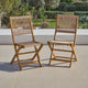 Cove Rope Folding Garden Chairs - Set of 2 - White Acacia