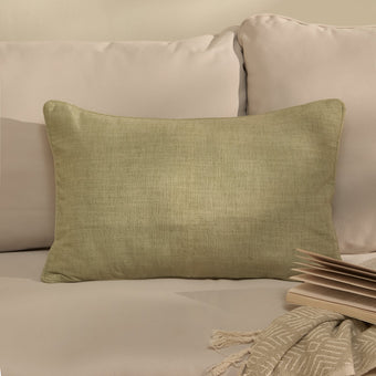 compare product Camber 35x55cm Outdoor Cushion Cover - Sage Green with Off White Piping