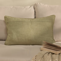 Camber 35x55cm Outdoor Cushion Cover - Sage Green with Off White Piping