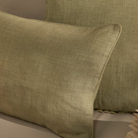 Camber 35x55cm Outdoor Cushion Cover - Sage Green with Off White Piping