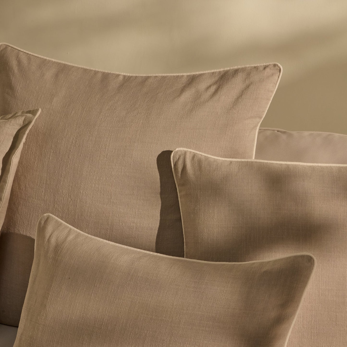 Camber 35x55cm Outdoor Cushion Cover - Sand with Off White Piping