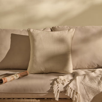 compare product Camber 45x45cm Outdoor Cushion Cover - Off White with Sand Piping