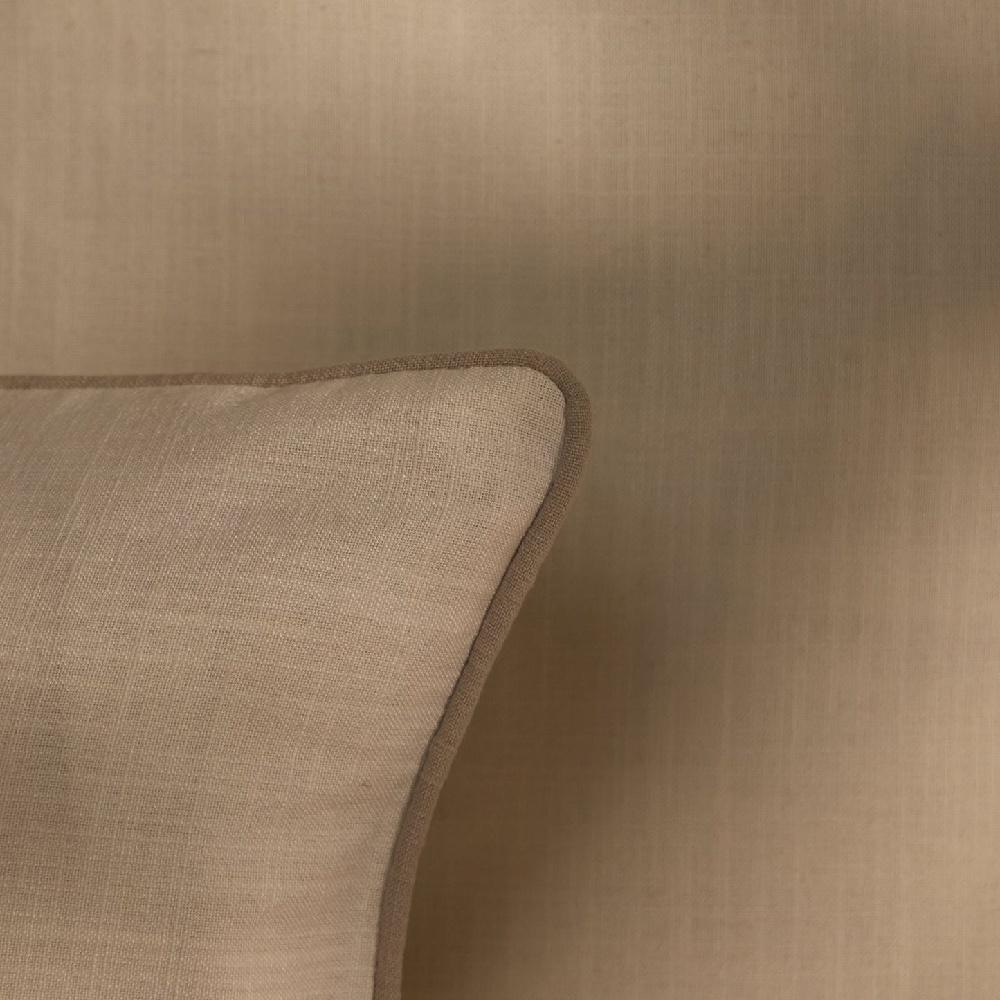 Camber 45x45cm Outdoor Cushion Cover - Off White with Sand Piping