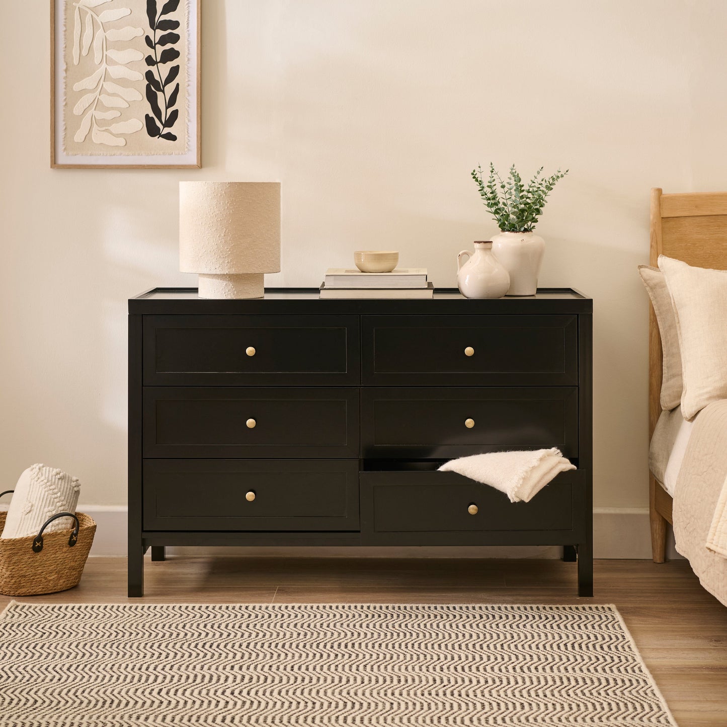 Charlie 6 Drawer Chest of Drawers - Noir Black