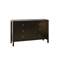 Charlie 6 Drawer Chest of Drawers - Noir Black