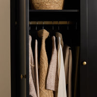 Charlie Double Wardrobe - Black