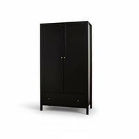 Charlie Double Wardrobe - Black