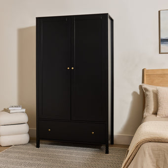 compare product Charlie Double Wardrobe - Black
