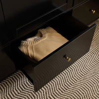 Charlie 3 Door Wardrobe - Black