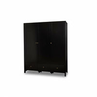 Charlie 3 Door Wardrobe - Black