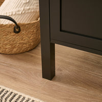 Charlie 3 Drawer Chest of Drawer - Noir Black