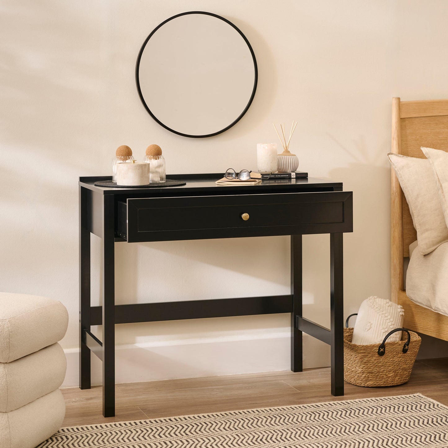 Charlie Noir Black Dressing Table