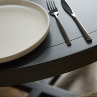 Outlet - Charlotte Black Oak Round Dining Table