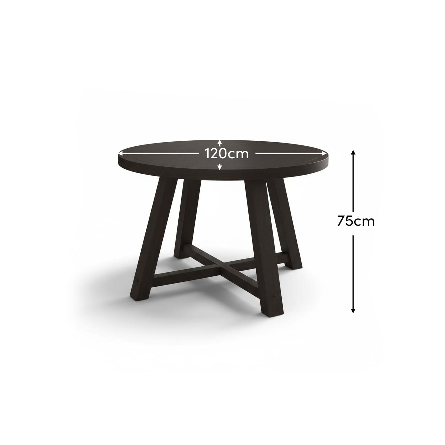 Outlet - Charlotte Black Oak Round Dining Table