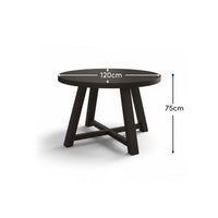 Outlet - Charlotte Black Oak Round Dining Table