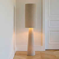 Outlet - Chattendon 130cm Floor Lamp - Driftwood Slub Linen