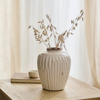 Chera 19cm Ceramic Vase - Off White