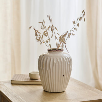 compare product Chera 19cm Ceramic Vase - Off White
