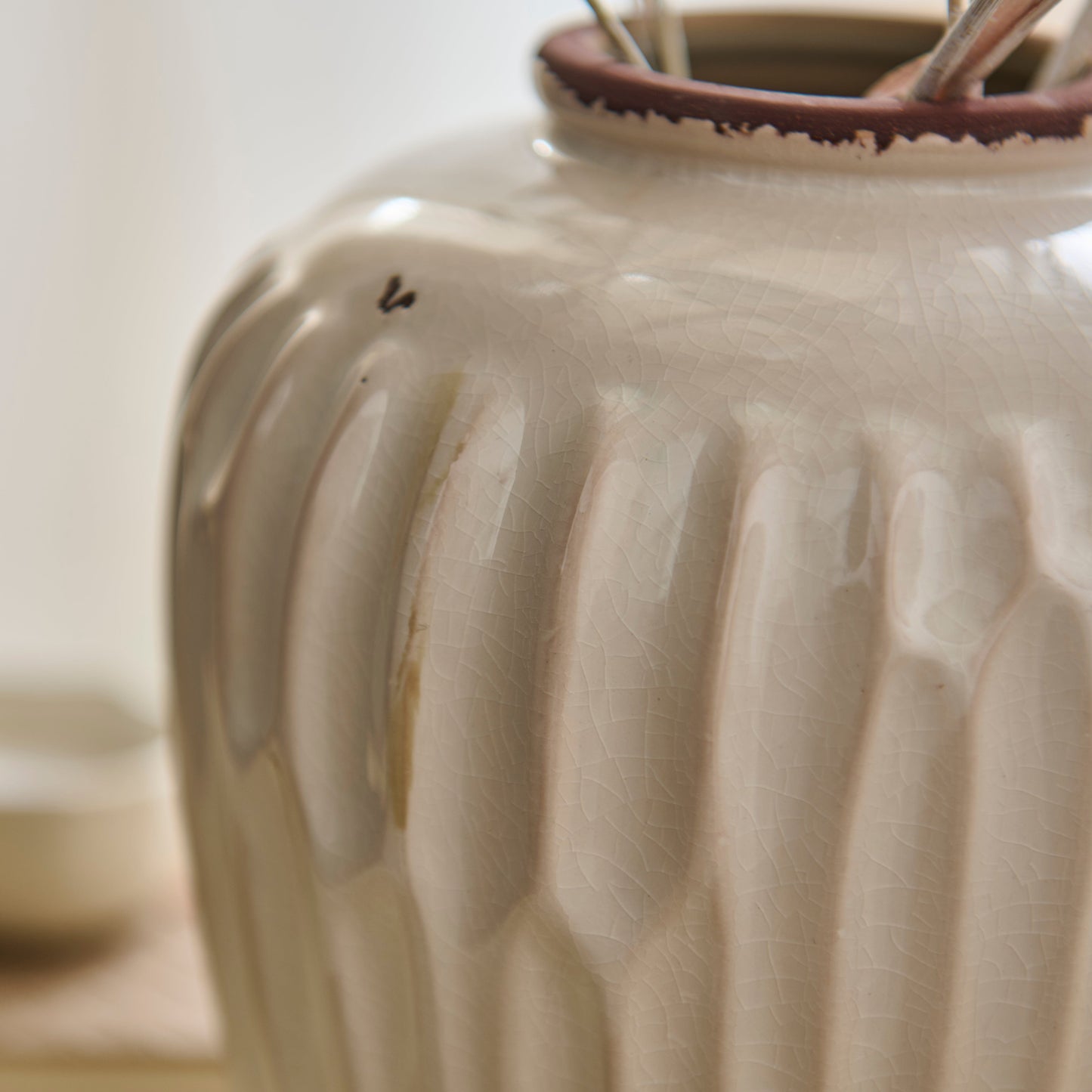 Chera 19cm Ceramic Vase - Off White