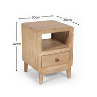 Outlet - Colton Mango Wood Bedside Table - Set of 2