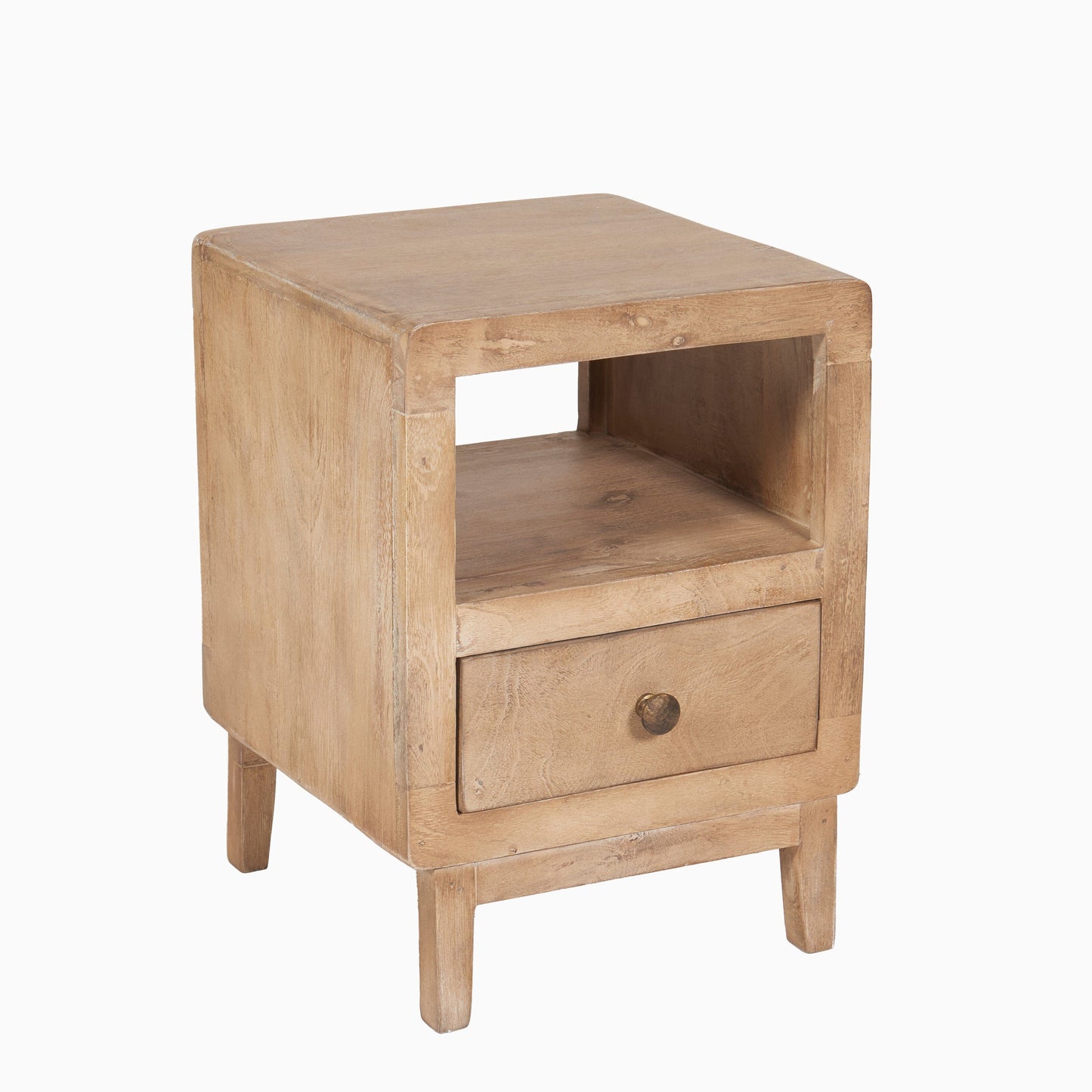 Outlet - Colton Mango Wood Bedside Table - Set of 2