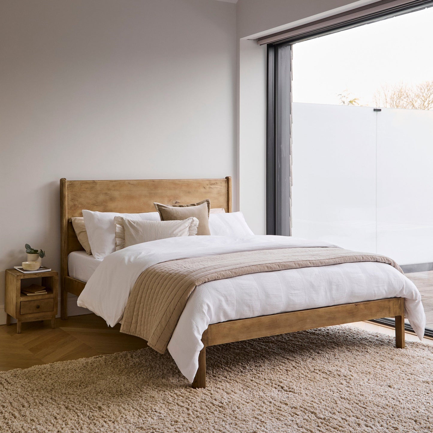 Outlet - Colton Mango Wood Bedside Table - Set of 2