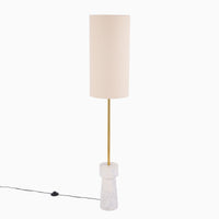 Tiree 97cm Marble Floor Lamp Base - White
