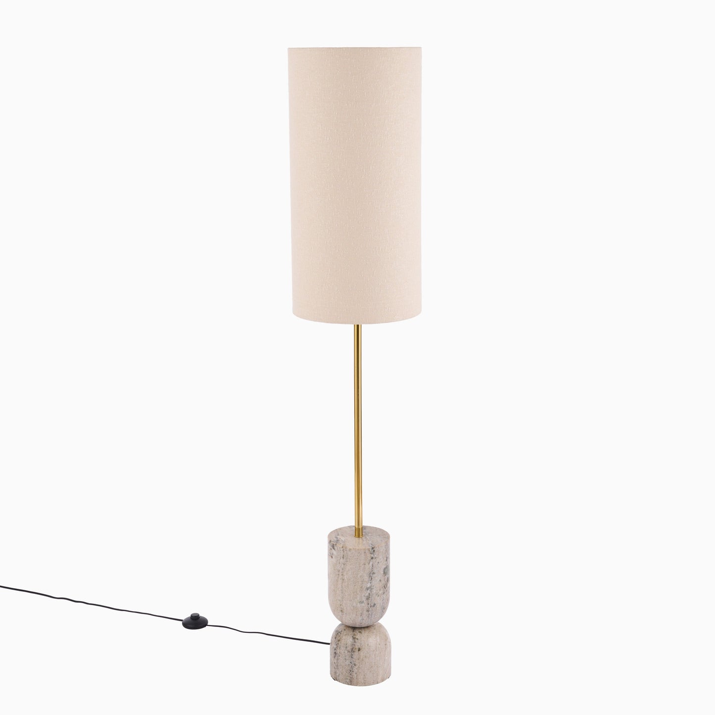 Tiree 97cm Marble Floor Lamp Base - Taupe