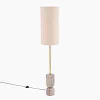 Tiree 97cm Marble Floor Lamp Base - Taupe