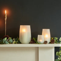 Outlet - Dalen 10cm Glass Tealight Holder - Frosted