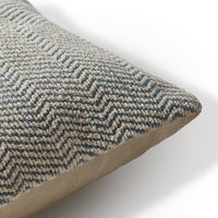 Elston 55x35cm Cotton Zig Zag Cushion Cover - Horizon Blue