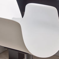 Outlet - Logan Office Swivel Chair - White with Black Legs