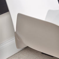 Outlet - Logan Office Swivel Chair - White with Black Legs