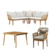 Eaden 5 Seater Corner Dining Set with 2 Killian Chairs